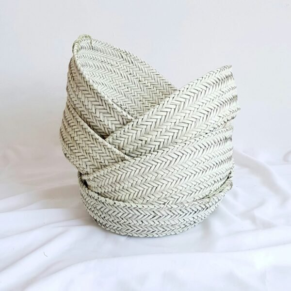 Handwoven Water Hyacinth Lidded Storage Basket