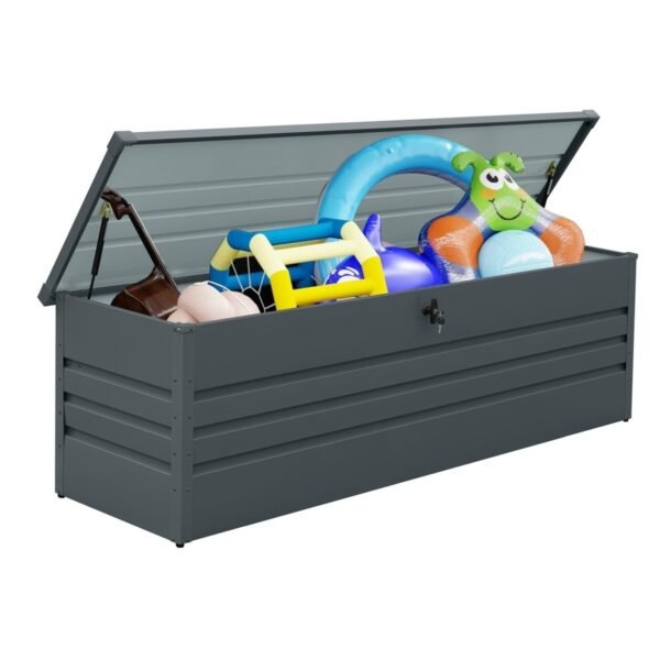 260-Gallon Lockable Metal Outdoor Storage Deck Box